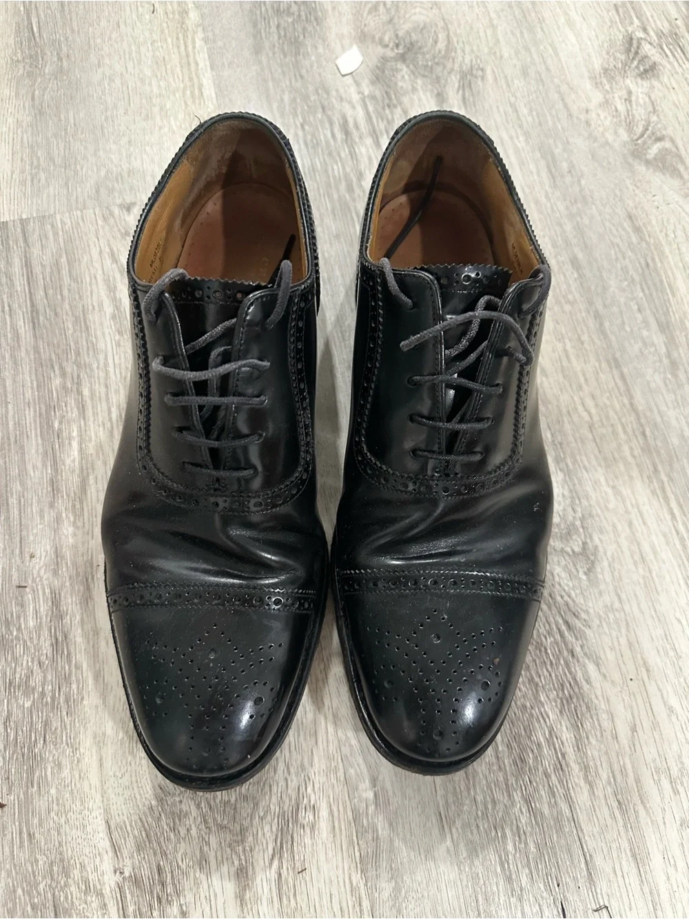 Charles Tyrwhitt Black Leather Brogue Oxford Shoes